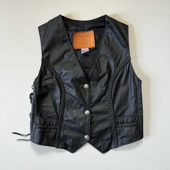 Vintage Walter Dyer Leather Vest - Picture 1 of 14